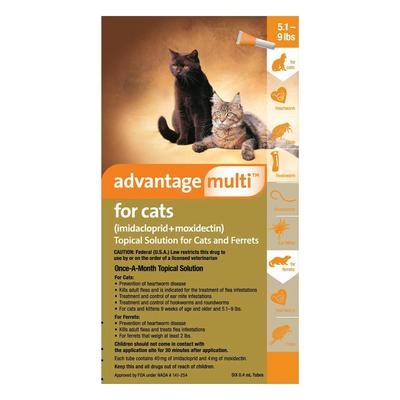 Advantage Multi For Small Cats Upto 4kg (Upto 10lbs) Orange 3 Pack