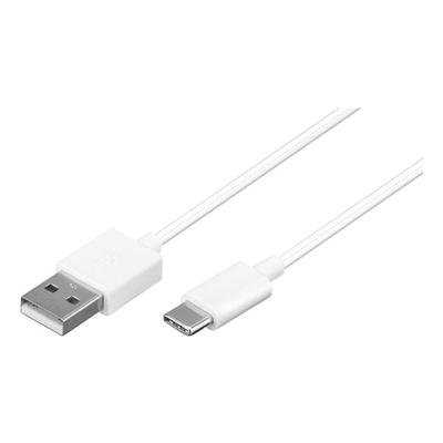 goobay USB-C Lade- und Synchronisationskabel 0,5 m weiß weiß