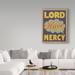 Trademark Fine Art 'Lord Have Mercy' Textual Art on Wrapped Canvas in Blue/Red/Yellow | 19 H x 14 W x 2 D in | Wayfair ALI31596-C1419GG