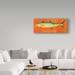 Trademark Fine Art 'King Mackerel' Graphic Art Print on Wrapped Canvas in Green/Orange/Yellow | 10 H x 24 W x 2 D in | Wayfair ALI30663-C1024GG