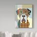 Trademark Fine Art Lanre Adefioye Bullmastiff Dog - Wrapped Canvas Graphic Art Print Canvas in Blue/Brown/Green | 24 H x 18 W x 2 D in | Wayfair