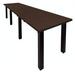 12' x 3' Standing Height Conference Table w/Square Post Legs