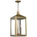 Nyack 24" High Antique Brass Outdoor Hanging Light