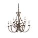 Kichler Dover 32 1/2" Wide Tannery Bronze 9-Light Chandelier