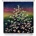 The Holiday Aisle® Elio Christmas Tree Single Shower Curtain Polyester in Black/Gray | 72 H x 69 W in | Wayfair 6AAB8E426D584A91AEF7D17CF676C0B9