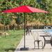 Breakwater Bay Eilerman 9' Outdoor Market Umbrella w/ Base Metal in Red | Wayfair 6B6E52B8E0134C7F83399EC3F6297B99