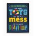 Harriet Bee Farnum Toys Mess & Playtime Framed Art Wood in Blue | 14 H x 14 W x 1.5 D in | Wayfair F8240401218147B7AF7C0D1E6AB8B25A