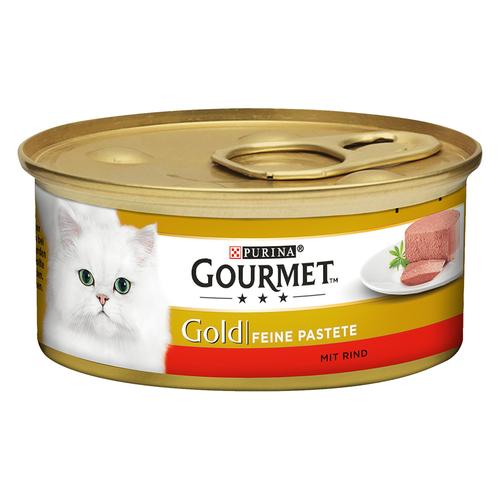 24 x 85g Feine Pastete Mix Gourmet Gold Katzenfutter nass