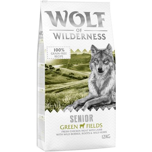 12kg Senior Green Fields Lamm Wolf of Wilderness Hundefutter trocken