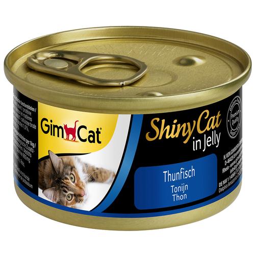 6 x 70g ShinyCat Jelly Thunfisch GimCat Katzenfutter nass