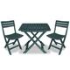 vidaXL 3 Piece Folding Bistro Set Plastic Green