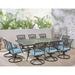 Astoria Grand Riccardi Rectangular 10 - Person 60" Long Aluminum Outdoor Dining Set w/ Cushions Metal in Brown | Wayfair