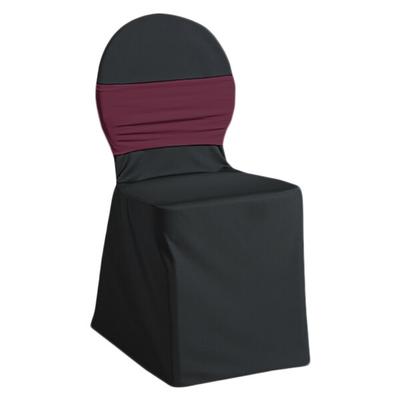 Snap Drape CN420CB046 Silhouette II Burgundy Chair Cover Band