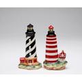 Cosmos Gifts Lighthouse 2-Piece Salt & Pepper Set Ceramic in Black/Red | 4 H x 2.25 W in | Wayfair 10480