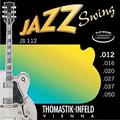 Thomastik 676727 Saiten für E-Gitarre Jazz Swing Series Nickel Flat Wound, Satz JS112 Medium Light .012-.050w