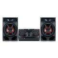 LG Electronics CK43 Mini HiFi System mit CD, Radio und USB Eingang Chrom/Schwarz/Rot