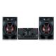 LG Electronics CK43 Mini HiFi System mit CD, Radio und USB Eingang Chrom/Schwarz/Rot