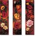 Alcott Hill® 'The Flower Garden I II & III' 3 Piece Graphic Art Print Set on Wrapped Canvas Canvas, in Orange/Red | 32 H x 24 W x 1.5 D in | Wayfair