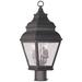 Exeter 20 1/2"H Bronze and Water Glass Outdoor Post Light