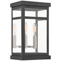 Hopewell 12 3/4" High Black 2-Light Outdoor Wall Light