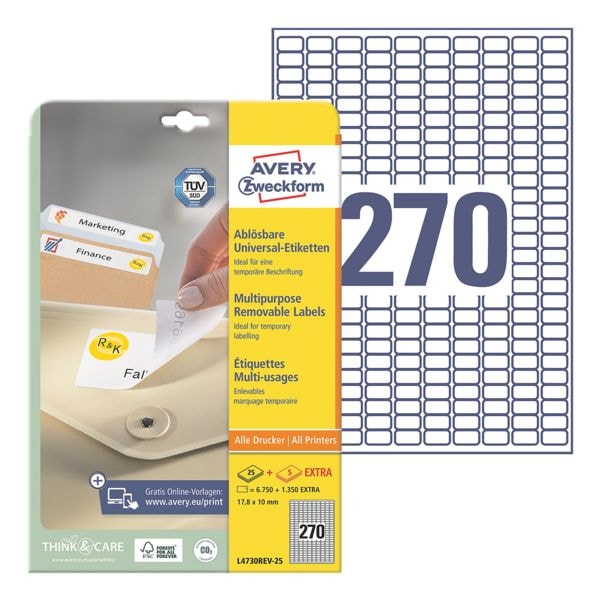 Avery Zweckform 8100er-Pack Universal Klebeetiketten »L4730REV-25«