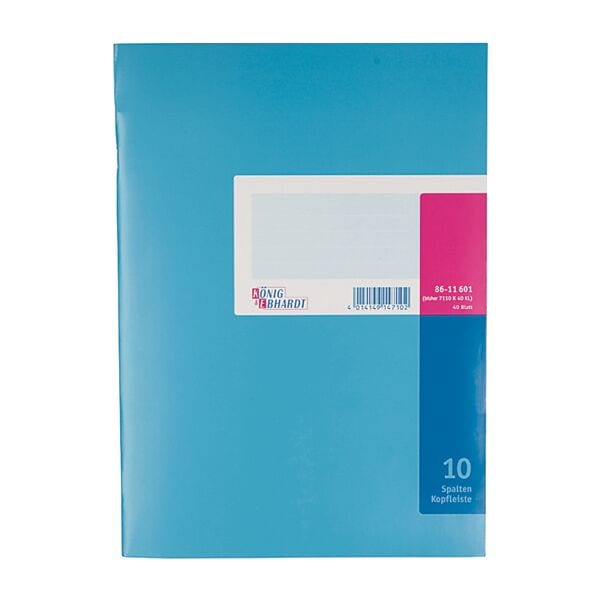 König & Ebhardt Spaltenbuch/Vielzweckbuch 10 Spalten grau, 21x29.7 cm Image