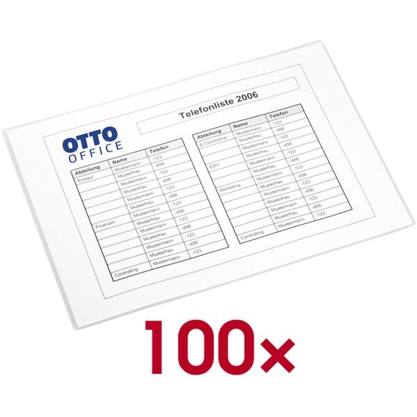 OTTO Office Laminierfolien A5 100 Stück 80 mic transparent, 15.4x21.6 cm Image