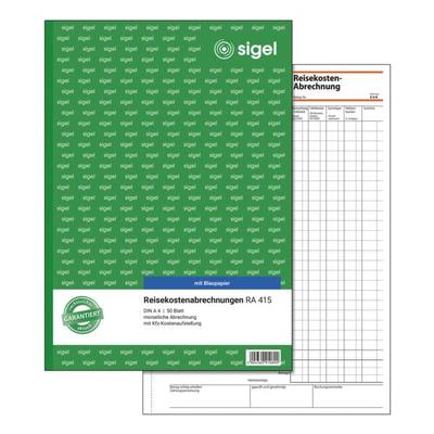 Sigel Formularbuch »Reisekostenabrechnung« RA415 weiß, 21x29.7 cm Image