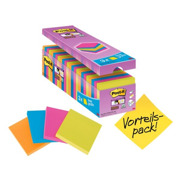 Post-it Super Sticky Haftnotizblock »Notes« 76 x 76 mm, 24 Stück orange