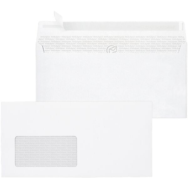 Mailmedia Briefumschläge »Maildigital« DL mit Fenster und Haftklebung - 250 Stück weiß, 22x11 cm