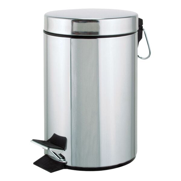 OTTO Office Kosmetikeimer 3 Liter glänzend Treteimer silber, 26.5 cm Image