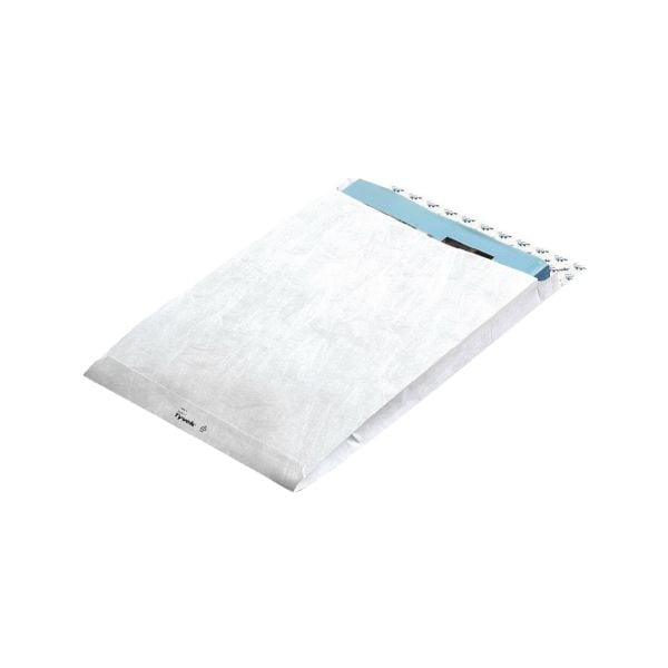 Tyvek Bong Sicherheits-Faltentaschen weiß, 32.4x22.9 cm