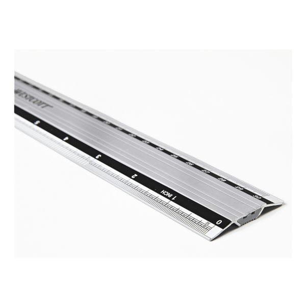 Westcott Aluminium-Lineal 30 cm rutschfest grau Image