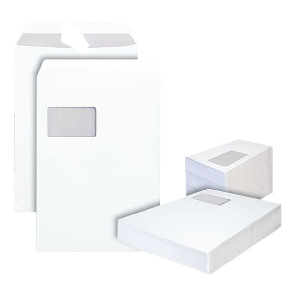 Steinmetz Maxi-Set »Versand« DL + C4 mit Fenster haftklebend - 1000 + 250 Stück weiß, 22x11 cm Image