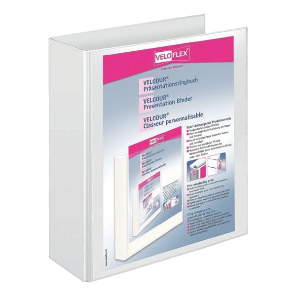 Veloflex Präsentationsringbuch (2 Ringe) bis 500 Blatt A4 »VELODUR® 11391« weiß, 29.5x31.5 cm Image