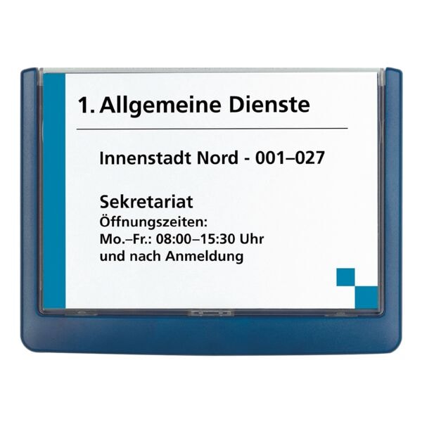 Durable 4861 Türschild »Click Sign« 149 x 106 mm blau, 14.9x10.6 cm Image