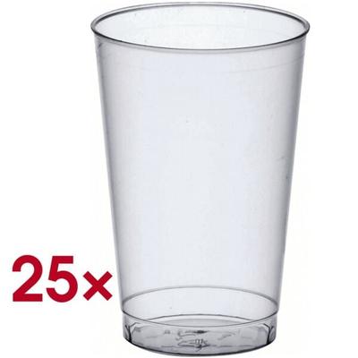 Papstar 25er-Pack Mehrweg-Trinkbecher PP 0,3L transparent transparent, 11.8 cm Image