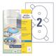 50er-Pack CD-/DVD-Label »C9660-25« weiß, Avery Zweckform