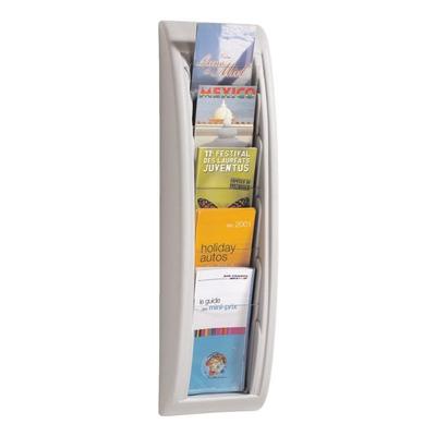 Paperflow Wand–Prospekthalter 5 Fächer »Din lang« weiß, 18x65x9.5 cm Image