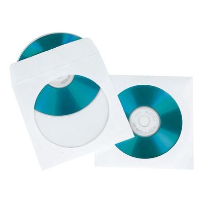 Hama CD/DVD/Blu-ray-Papierhüllen - 100 Stück weiß weiß, 12.5x12.5 cm Image