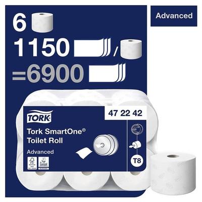 Toilettenpapier »SmartOne®« T8 System 2-lagig - 6 Rollen weiß, Tork