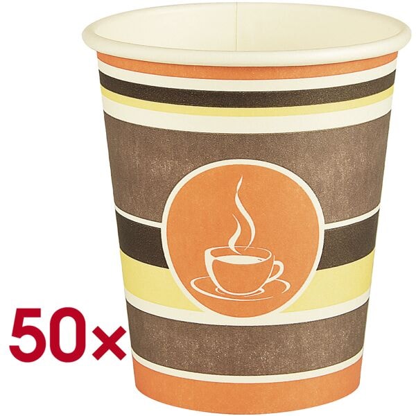 Papstar 50 Einweg-Trinkbecher »To Go« 0,2 Liter weiß, 9.2 cm Image