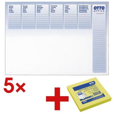 OTTO Office 5er-Pack Schreibunterlagen 30 Blatt inkl. Haftnotizblock »Z-Notes« 100 Blatt weiß Image