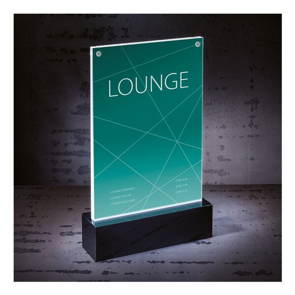 Sigel Tischaufsteller mit LED-Beleuchtung A4 »Luminous« TA420 transparent, 22.1x34.1x4.6 cm Image