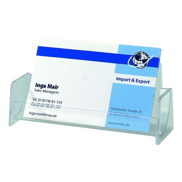 Sigel Visitenkartenaufsteller VA120 transparent, 10.2x3.9x4.7 cm Image