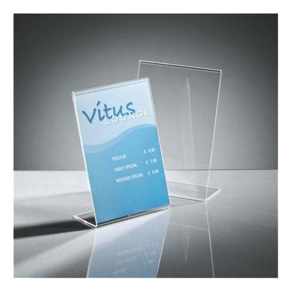 Sigel Tischaufsteller DIN A5 TA212 transparent, 15x21.5x6.5 cm