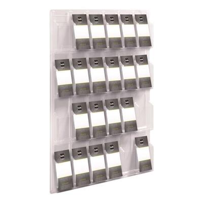 helit Wand-Prospekthalter »the clearly« 24 x DIN Lang transparent, 76.6x104.5x5.1 cm