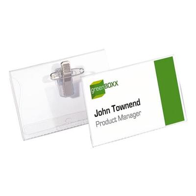 Durable Namensschilder »Kombiklemme« - 50 Stk transparent, 7.5x4 cm Image