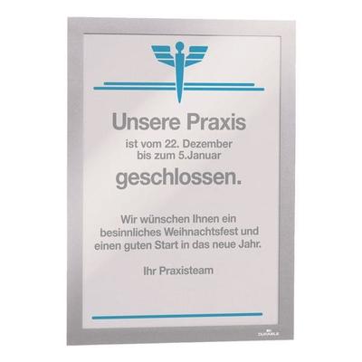 Durable Info-Rahmen DIN A4 »Duraframe 4872« selbstklebend mit Magnetdeckel silber, 23.8x32.4 cm Image