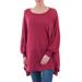 Bright Wind,'Soft Knit Bohemian Style Wine Drape Sweater from Peru'